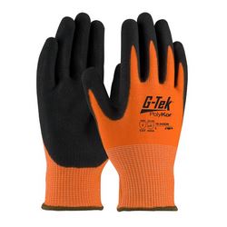 LARGE G-Tek CR Hi-Vis Orn. PolyKor 13G Shell DD Blk