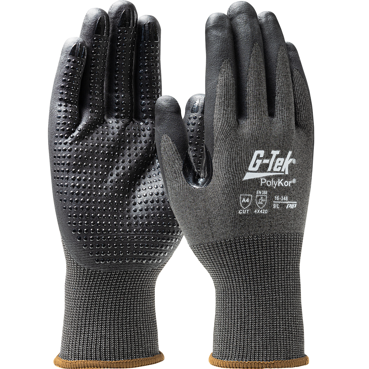 MED G-TEK Cut Seamless Knit  Glove PolyKor Nitrile Coated 