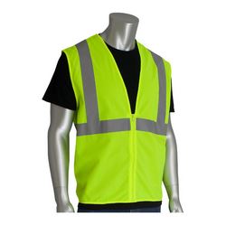 2X VALUE ZIPPER SOLID VEST ANSI TYPE R CLASS 2
