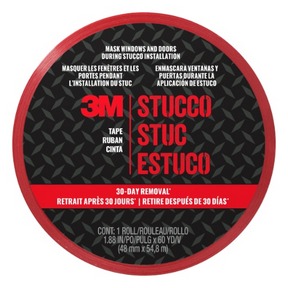 1.88 in x 60 yd Stucco Tape (48mm x 54.8 m) 12 rls/case