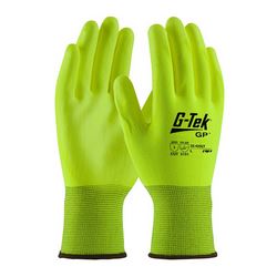 LARGE G-Tek 13G HV Ylw. Poly Shell Seamless Knits HV