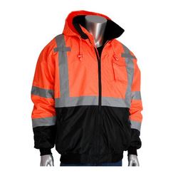 Medium Bomber Jacket w/Zip Liner Hi-Vis Orange/Black