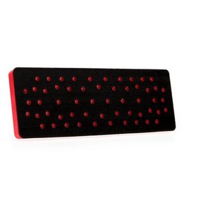 2-3/4&quot; X 7-3/4&quot; X 1/2&quot; 33 HOLES RED FOAM SANDING PAD
