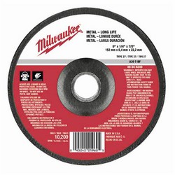6&quot;x1/4&quot;x7/8&quot; GRINDING WHEEL T27 A24R Metal/SS (10)