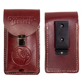 CLIP-ON XL LEATHER PHONE  HOLSTER