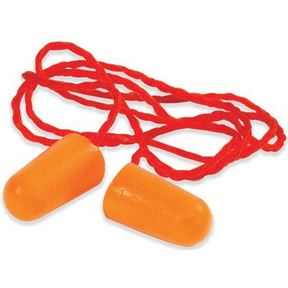 PAIR EAR PLUGS W/CORD 100/500