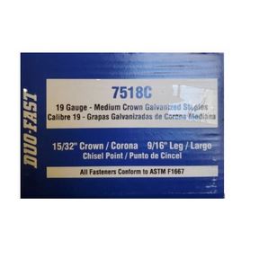 9/16&quot; 19ga 15/32&quot;CRN STPL (5M) 20/C