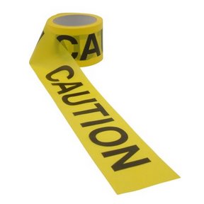 3&quot;X300FT CAUTION BARRICADE NON-ADH YELLOW TAPE 16/CASE
