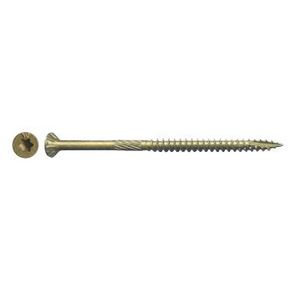 #8x2-1/2&quot; GOLD ZINC STAR FLAT HEAD LAG SCREW (2.5M)