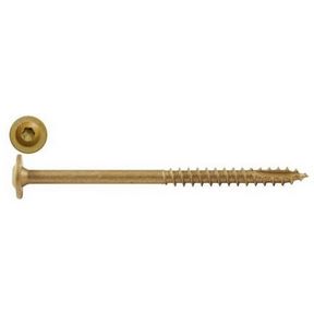 5/16&quot;x4&quot; BRONZE STAR-TRS SKT11 COATED LEDGER SCREW(1C)W/BIT