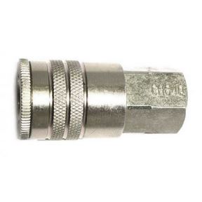 3/8&quot; X 1/4&quot; FPT INDUSTRIAL  STEEL COUPLER (CH582)