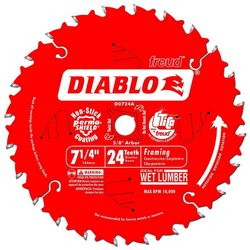 7-1/4&quot; 24T DIABLO FRAME BLADE (10/pk)