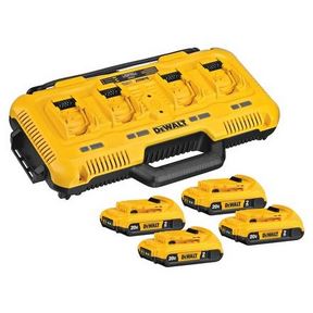 4 Port Charger Starter Kit  w/(4) 2.0ah Batteries