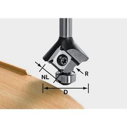 HW REPLACEABLE KNIFE RADIUS ROUTER BIT 1/8&quot; (3MM)