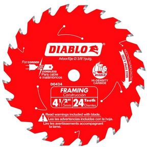 4-1/2&quot; x 24-Teeth Framing Saw Blade for Wood