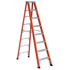 8&#39; FIBERGLASS IAA RATING 375LB  LOAD STEP LADDER