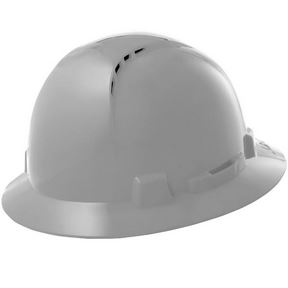 BRIGGS FULL BRIM VENTED GRAY  HARD HAT