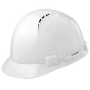 BRIGGS SHORT BRIM VENTED WHITE HARD HAT