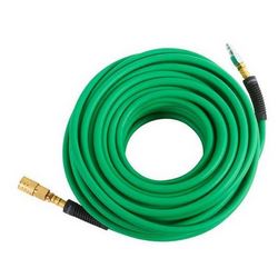 1/4&quot;x100&#39; Pro Grade Hybrid Air Hose Green w/IND QC (6 ball)