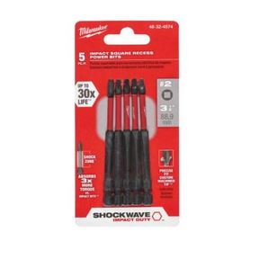 SHOCKWAVE 3-1/2&quot; POWER BIT SQUARE #2 (5/PK)