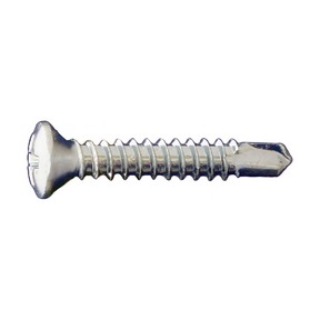 #6x1&quot; PH OVAL HD SELF DRILLING SCR #2PT ZINC (10M)