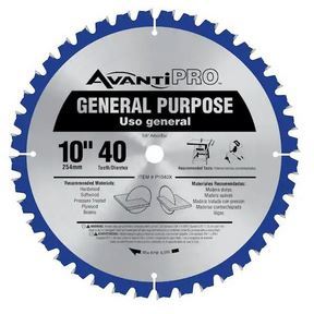 AVANTI PRO 10&quot; X40T GENERAL SAW BLADE CIRC