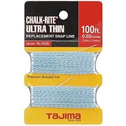 TAJIMA CHALK-RITE ULTRA-THIN .05mmX100&#39; SNAP LINE 