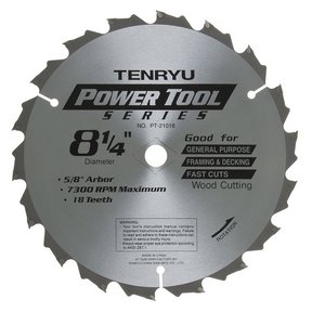 8-1/4&quot;x5/8&quot; KO 18T ATB THIN KERF WOODWORKING RIPPING BLADE