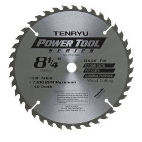 8-1/4&quot;x5/8&quot;KO 40T ATAF THIN KERF WW FINE CUT BLADE