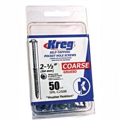 #8x2-1/2&quot; KREG BLUE-KOTE COARSE SCREW(50/PK)