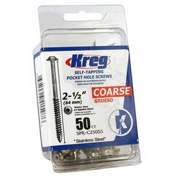 #10x2-1/2&quot; KREG SS COARSE SCREWS(50/PK)