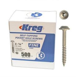 #7x1-1/4&quot; KREG SQ-RWH FINE POCKET-HOLE SCREW(5C/PK)