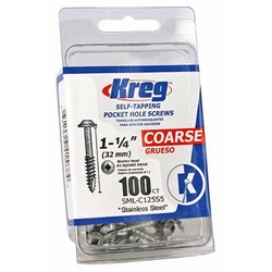 #8x1-1/4&quot; SS POCKET HOLE CRS T17 KREG SCREW(1C)