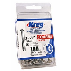 #8x1-1/2&quot; SS POCKET HOLE CRS T17 KREG SCREW(1C)