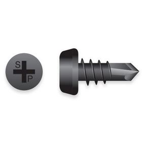 #7x7/16&quot; PH-Pan Hd Framing #2pt Self-Drill Black Screws