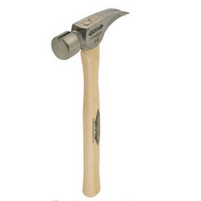 16&quot; 14 Oz. Titanium Smooth  Face Straight Hickory Grip