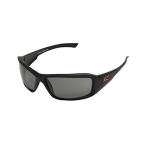 BRAZEAU MATTE BLACK FRAME / POLARIZED SMOKE LENS W/RED E