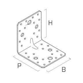 100x100x90x3mm WBR ANGLE BRACKET 100 WITH REINFORCEMENT