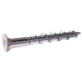 1-1/2&quot; White Phillips Drive Wall-Dog Zinc Wafer Head (1C)