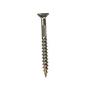 #10x3-1/2&quot; GOLD ZINC STAR FLAT HEAD LAG SCREW (1M)