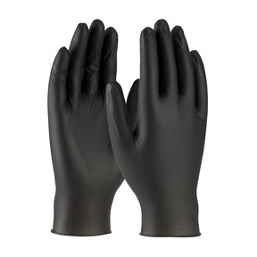 Large Black Nitrile Glove  Powder Free Textured Grip 5 