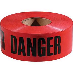 3&quot;X1000FT DANGER BARRICADE NON-ADH RED TAPE 8/CASE