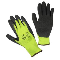 HI-VIZ COATED STRING GLOVE LRG LIME(12/BOX)