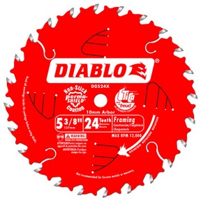 5-3/8&quot; 24T ATB 10mm Trim Saw Blade