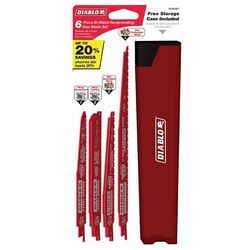 6 pc Nail Embedded Wood &amp; Metal Cutting/Demo Recip Set