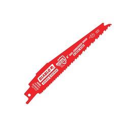 6&quot;x1&quot; 6/12TPI Bi-Metal Recip Saw Blade: NAIL-EMBEDDED WOOD