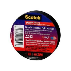 3/4x15FT Linerless Black  Electrical Rubber Tape 24/CS