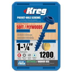 #8x1-1/4&quot; KREG BLUE-KOTE COARSE SCREW(1200/PK)